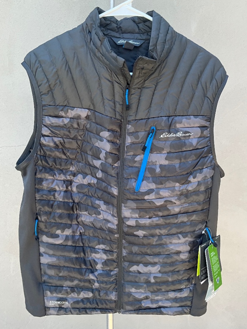 Eddie Bauer First Ascent MicroTherm Stormdown 800 Down Vest, Men’s Size M Medium